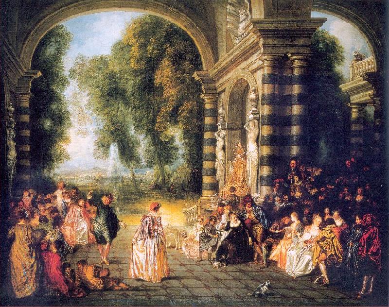 WATTEAU, Antoine The Pleasures of the Ball China oil painting art